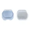 Coupe-frites en PP avec lame inox - Blanc 10x7,7x13 cm