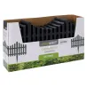 Lot de 6 Clôtures de Jardin Noires 60x32 cm en Polypropylène Mat