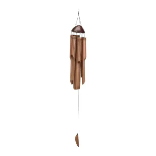 Carillon en bambou naturel 6 tubes - Zen et apaisant