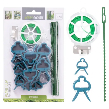 Set de 61 Clips pour Plantes en PP et PE - Kit Complet d'Attache et de Support