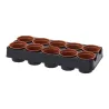 Lot de 10 pots de semis en polystyrène - 28,5x11,8xØ5cm