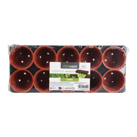 Lot de 10 pots de semis en polystyrène - 28,5x11,8xØ5cm