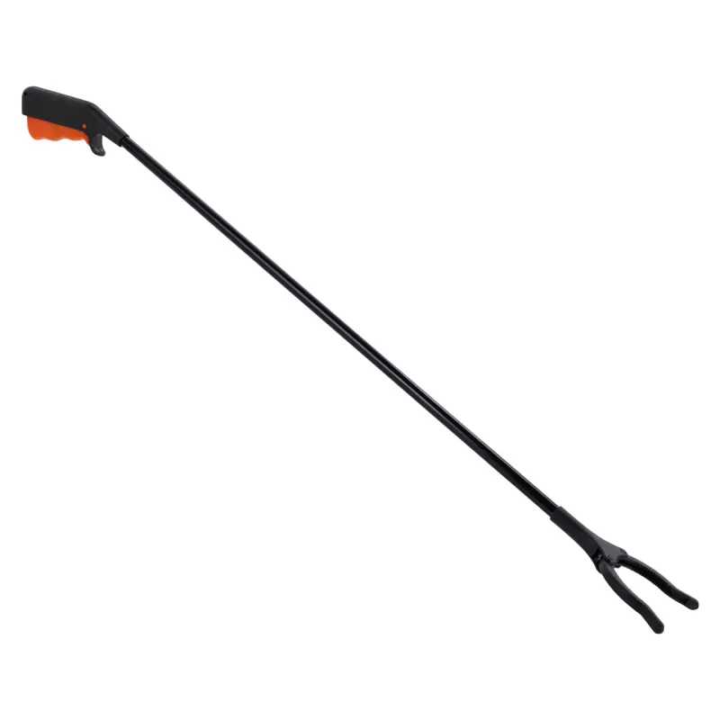 Pince de ramassage télescopique 100 cm - Noire et orange
