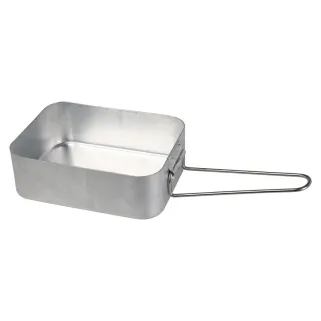 Lot de 2 casseroles carrées en aluminium avec poignées pliables