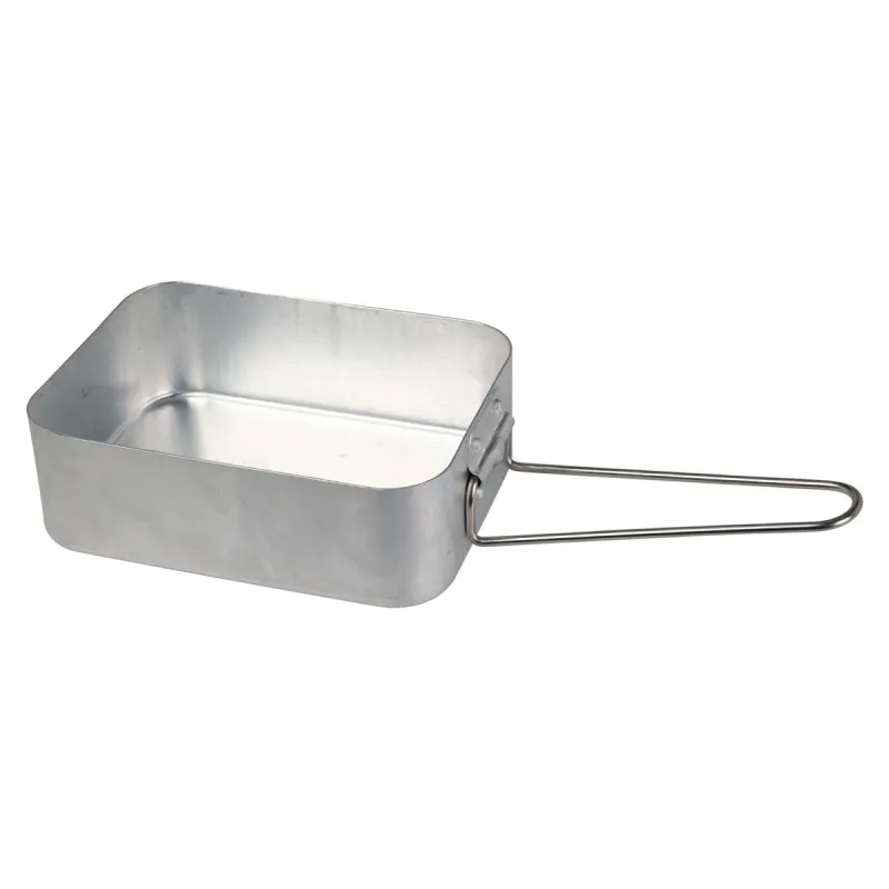 Lot de 2 casseroles carrées en aluminium avec poignées pliables