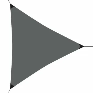 Voile d'Ombrage Triangulaire Grise 360x360x360 cm - Protection Solaire UPF 50+