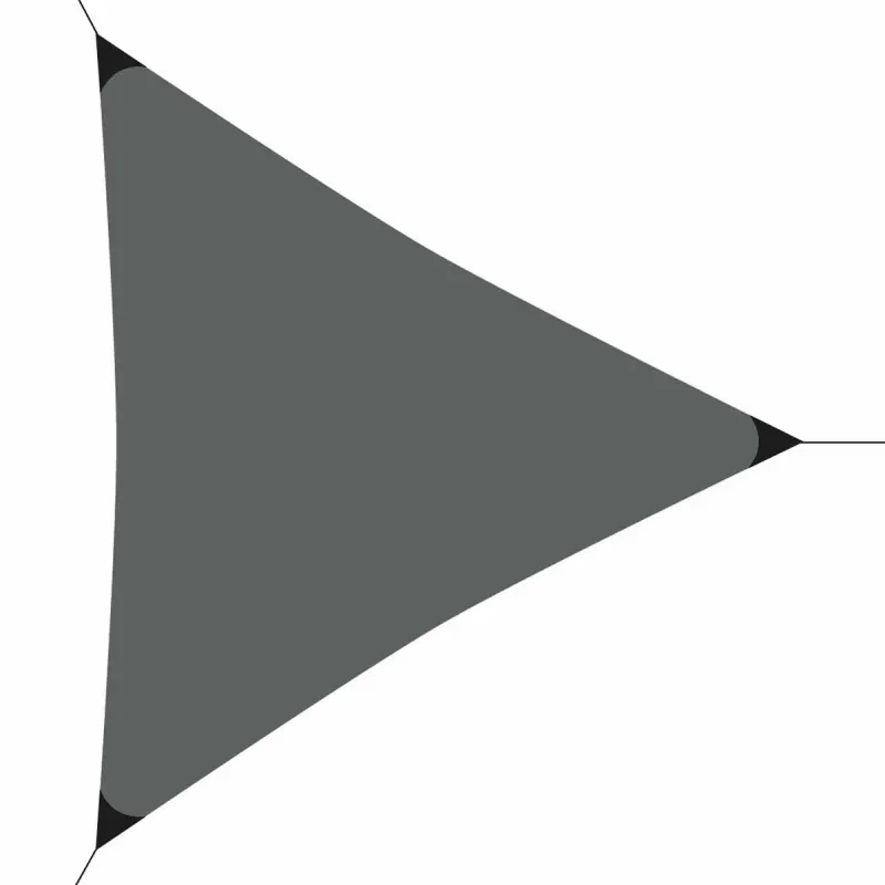 Voile d'Ombrage Triangulaire Grise 360x360x360 cm - Protection Solaire UPF 50+
