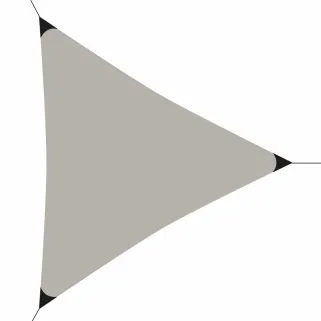 Voile d'ombrage triangulaire taupe 360x360x360 cm - Protection UPF 50+