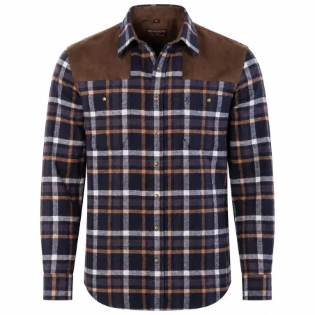 Chemise Browning Francis Bleu Coton Chasse Classique