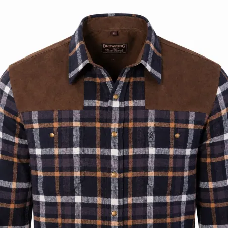 Chemise Browning Francis Bleu Coton Chasse Classique