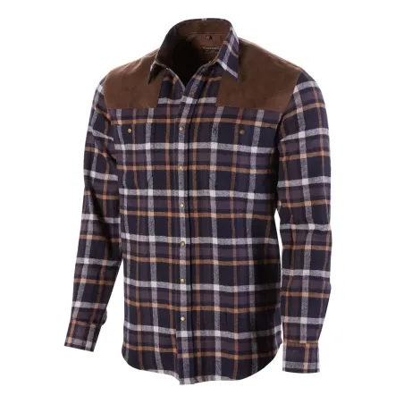 Chemise Browning Francis Bleu Coton Chasse Classique