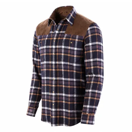 Chemise Browning Francis Bleu Coton Chasse Classique