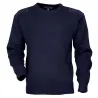 Pull Commando Marine 100% Acrylique Col Rond Renforts Épaules