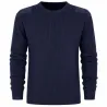 Pull Commando Marine 100% Acrylique Col Rond Renforts Épaules