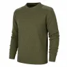 Pull Commando Kaki 100% Acrylique Col Rond Renforts Épaules