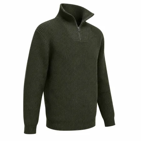 Pull camionneur Carmel kaki 70% acrylique 30% laine