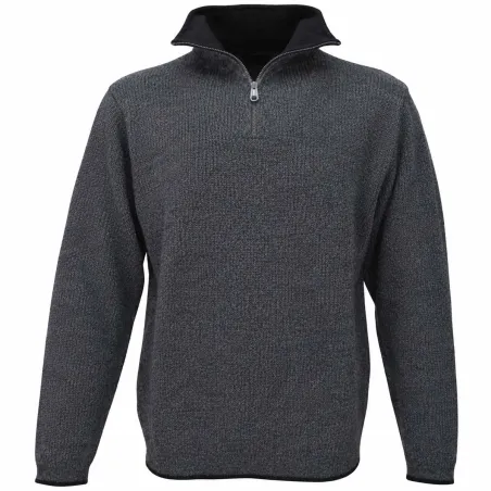 Pull camionneur Carmel gris 70% acrylique 30% laine