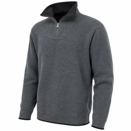Pull camionneur Carmel gris 70% acrylique 30% laine