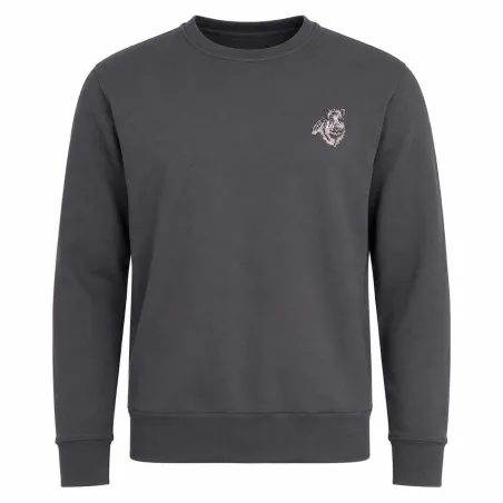 Sweat brodé sanglier vert
