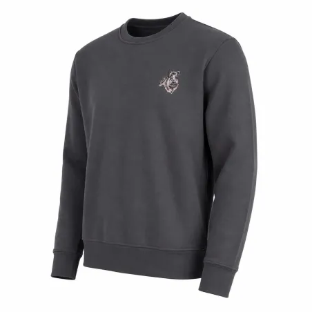 Sweat brodé sanglier vert