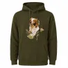 Sweat à capuche kaki épagneul Bartavel®