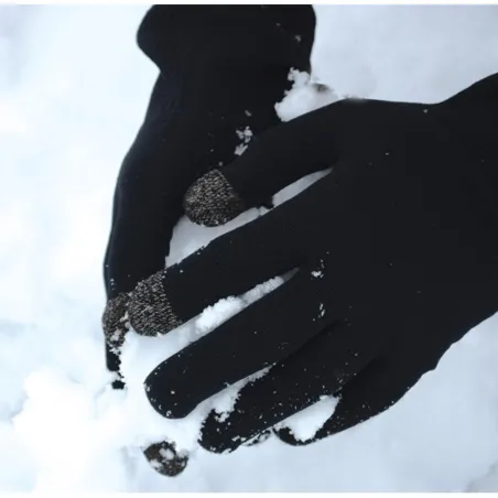 Gants étanches anti transpiration nylon fibres bambou noir 7 à 9