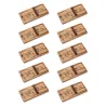 Lot de 10 Tapettes à souris en bois 4,8 X 9,7 cm réutilisable