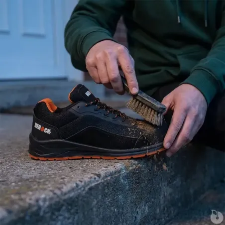Chaussures de sécurité basses Leno - Homme Noir/Orange - Herock