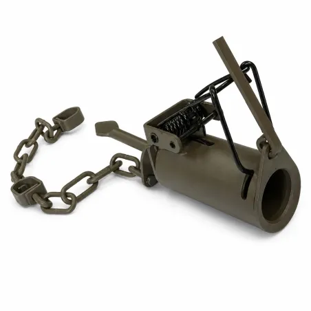 3 Pièges raton laveur couvre-main tube 9cm métal chaîne 30cm