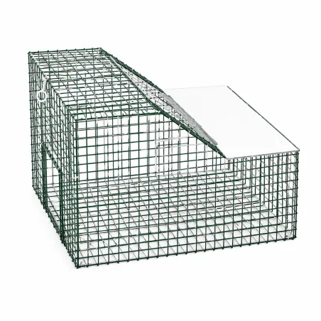 Piège cage à pigeons double entrée 60 X 60 X 45 cm