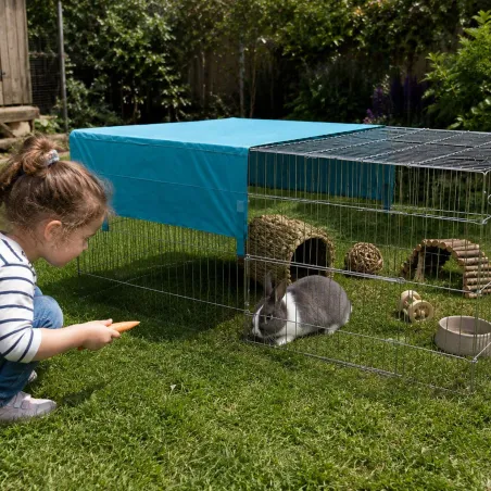 Grande cage à pâturer + protection solaire