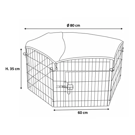 Enclos Hexagonal + filet de protection pour rongeurs ou chiots