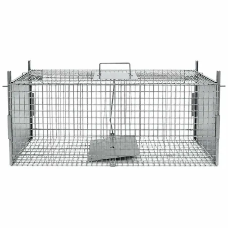 Boîte à fauves pliable 2 entrées maille carrée 160x55x50cm