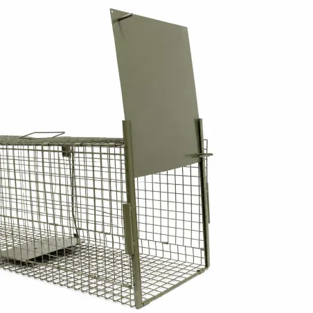 Boîte à fauves pliable 2 entrées maille carrée 160x55x50cm