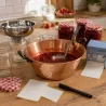 Kit bassine cuivre + entonnoir + 500 étiquettes pour confitures maison