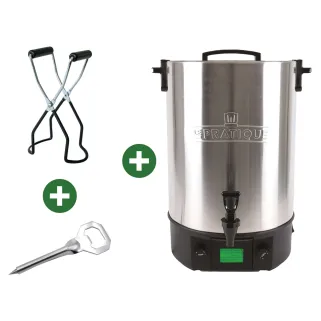 Kit stérilisateur + pince + ouvre bocal pour conserves maison