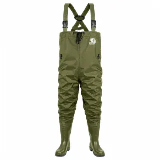 Waders Homme Nylon PVC Kaki - Imperméables avec Maille Anti-Transpirante