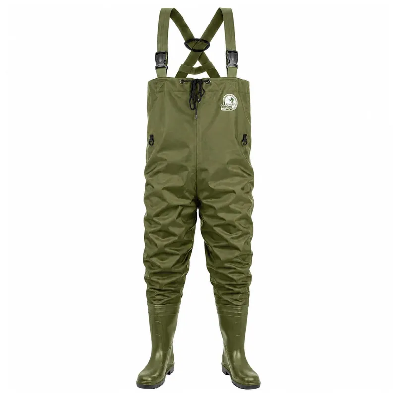 Waders Homme Nylon PVC Kaki - Imperméables avec Maille Anti-Transpirante