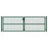 Portail 2 vantaux grillagé 3x1m - Maille 50mm - Vert