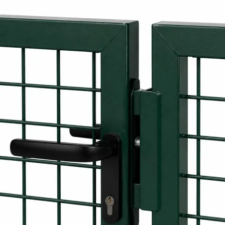 Portail 2 vantaux grillagé 3x1m - Maille 50mm - Vert