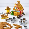 Kit 9 emporte-pièces Noël 3D bonhomme traineau cerf maison
