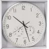 Horloge murale 3 cadrans aluminium | Heure, température & humidité