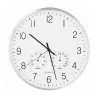 Horloge murale 3 cadrans aluminium | Heure, température & humidité