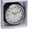 Horloge murale noire et argent Ø30 cm | Design & lisibilité