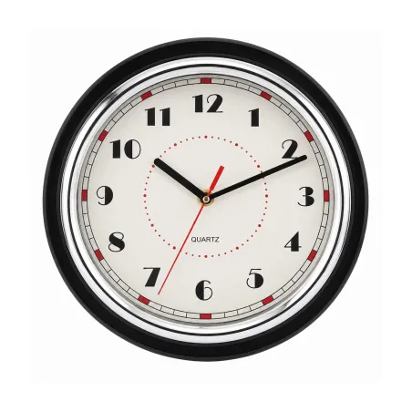 Horloge murale noire et argent Ø30 cm | Design & lisibilité