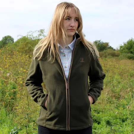Blouson Scotland femme 4 poches zip polaire polyester kaki S à XL