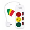 Bloc multiprise trio + 2 usb