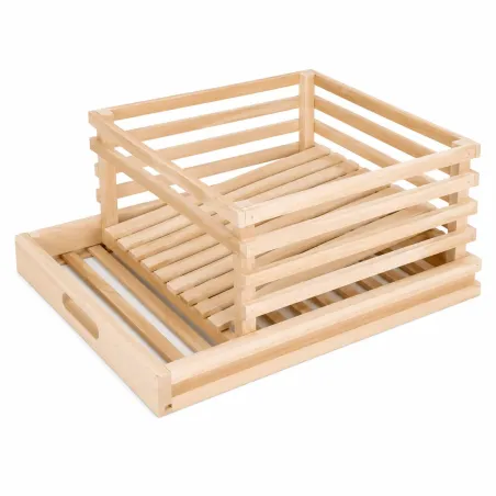 Tiroir de réserve à pomme de terre pour garde manger en bois