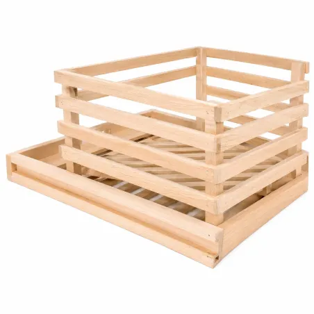 Tiroir de réserve à pomme de terre pour garde manger en bois