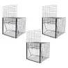 Lot de 3 Pièges à pie grillage soudé galvanisé individuel 21x31x21cm